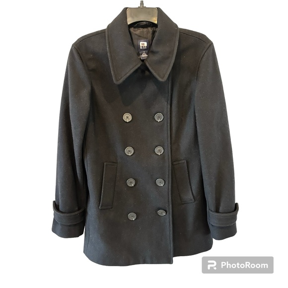 74% wool GAP peacoat, black, size small. Great condition. - Picture 4 of 9